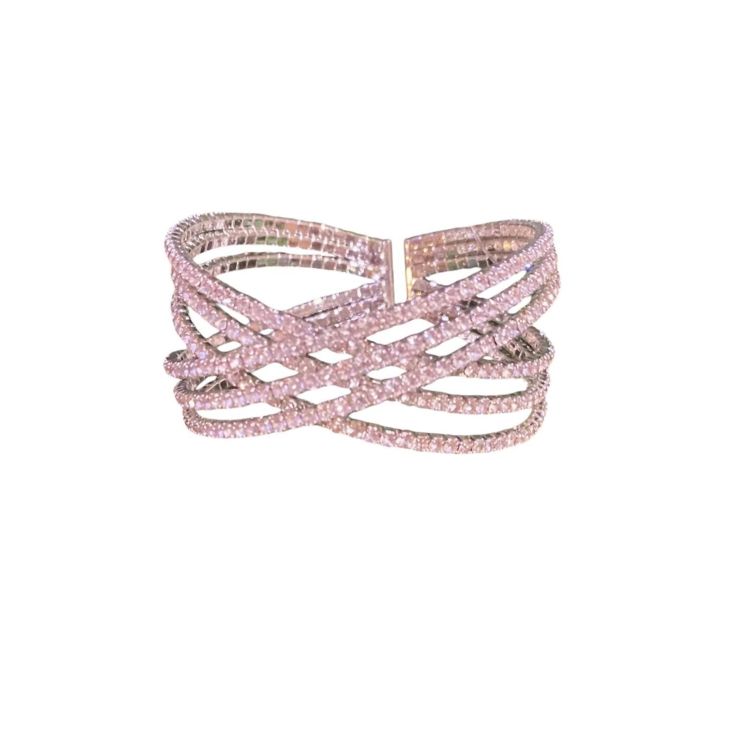 Women's Radiant Rhinestone Woven Cuff
