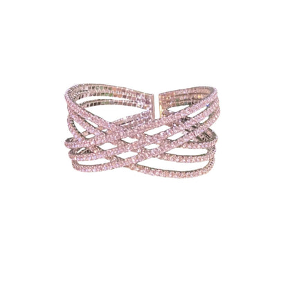Women's Radiant Rhinestone Woven Cuff
