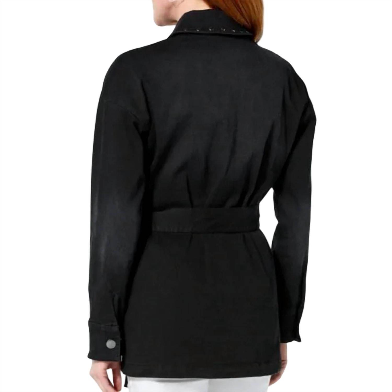 G by Giuliana - EcoChic Denim studded Jacket - Rack Hunt -