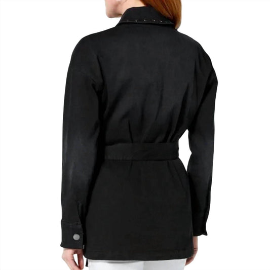 G by Giuliana - EcoChic Denim studded Jacket - Rack Hunt -