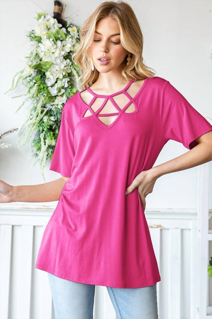 Crisscross Solid Top