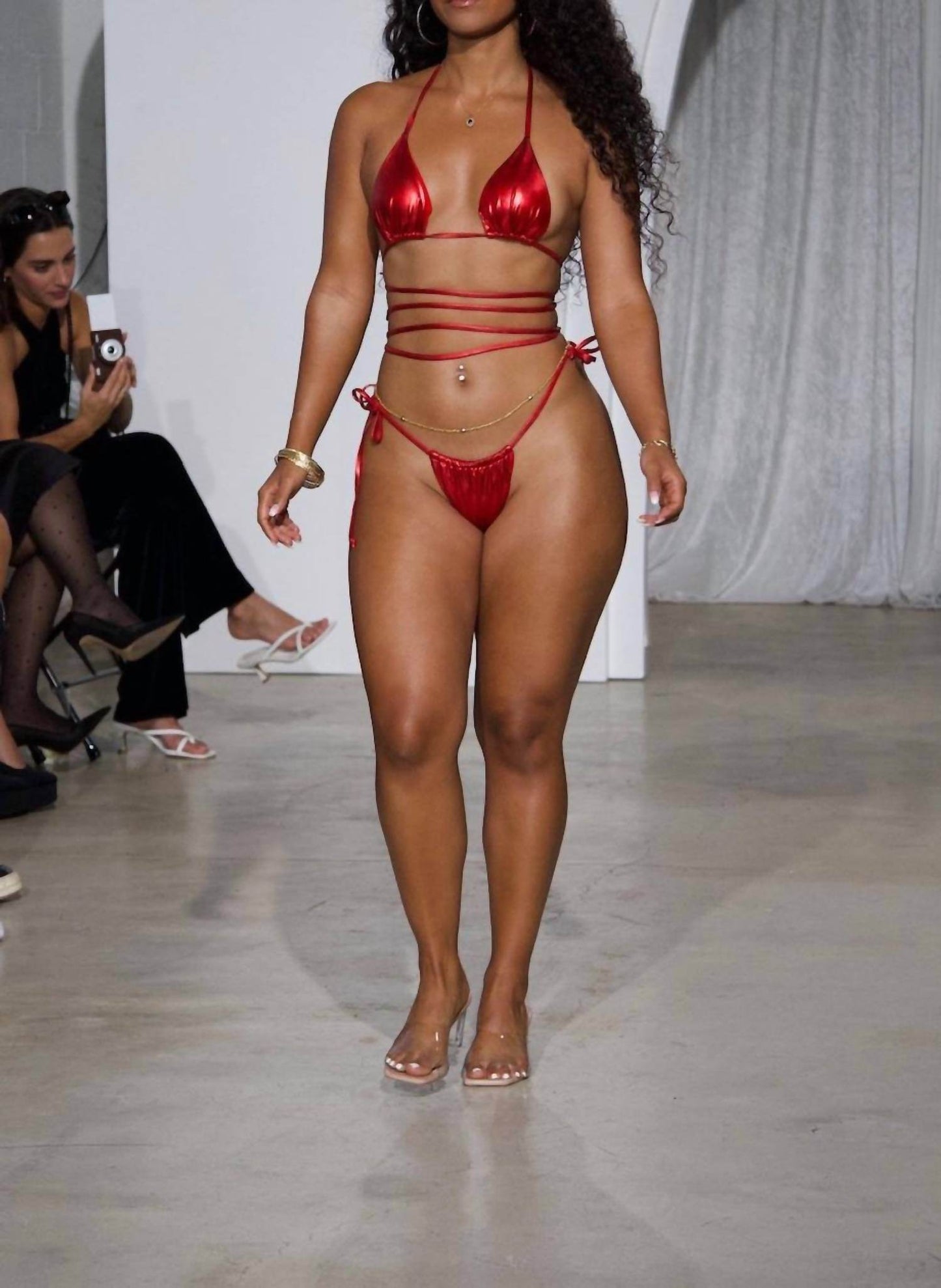 Porshia By Porshia Banks - Fire Metallic Micro Bikini Top - Rack Hunt -