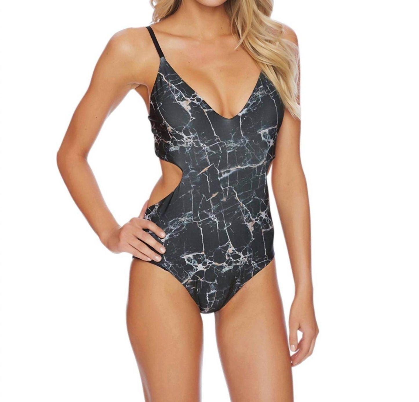 LUXE by Lisa Vogel - Rock Solid Cut Out One Piece Swimsuit - Rack Hunt -