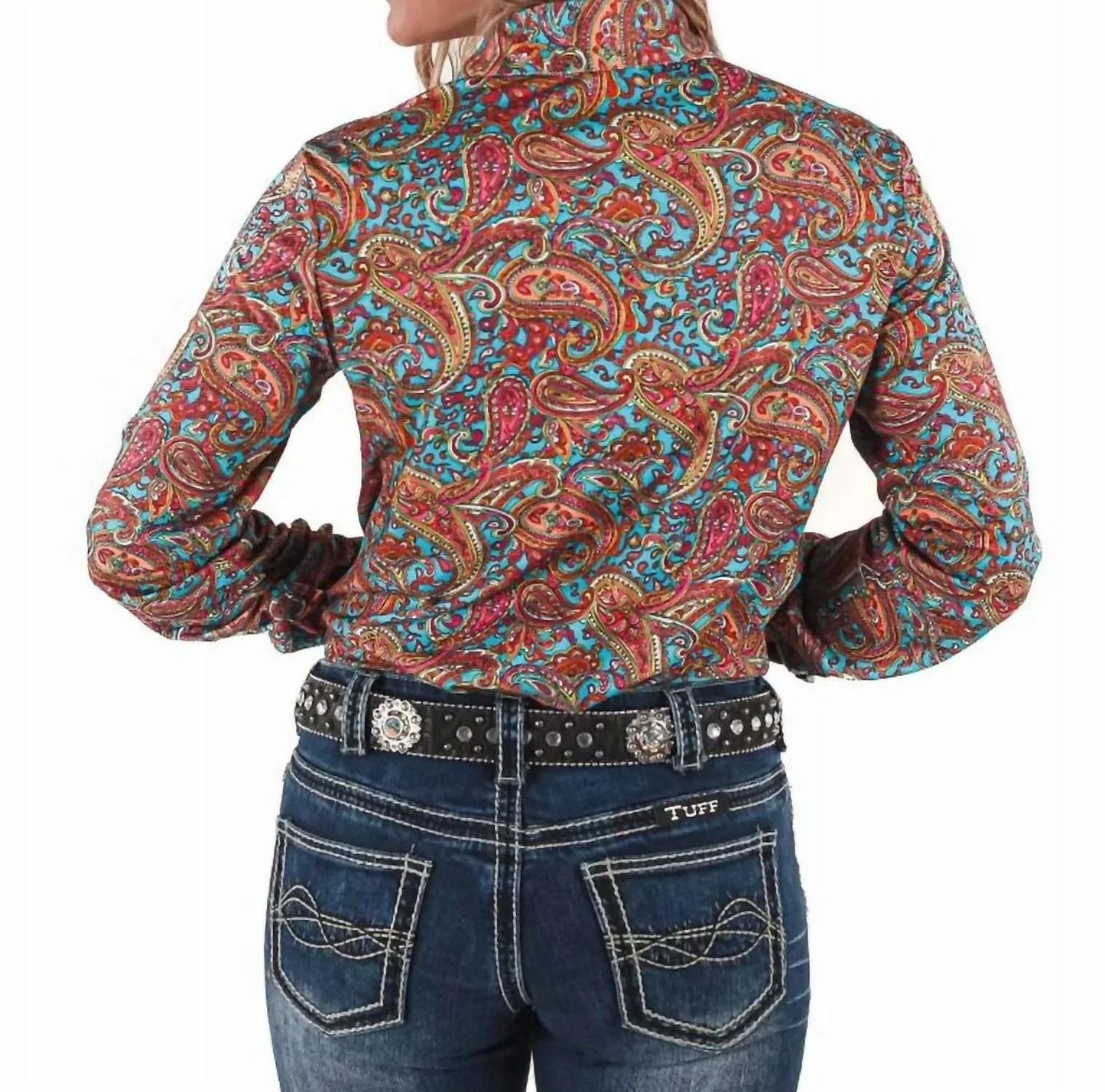 Cowgirl Tuff - Paisley Print Long Sleeve Top - Rack Hunt