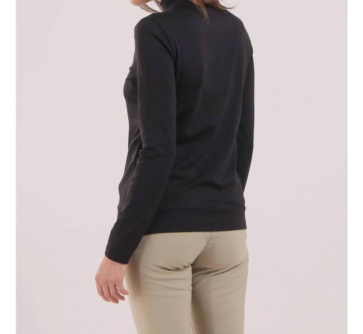 Trapezista Long Sleeve Zip Mock Top