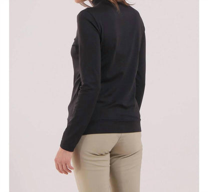 Trapezista Long Sleeve Zip Mock Top