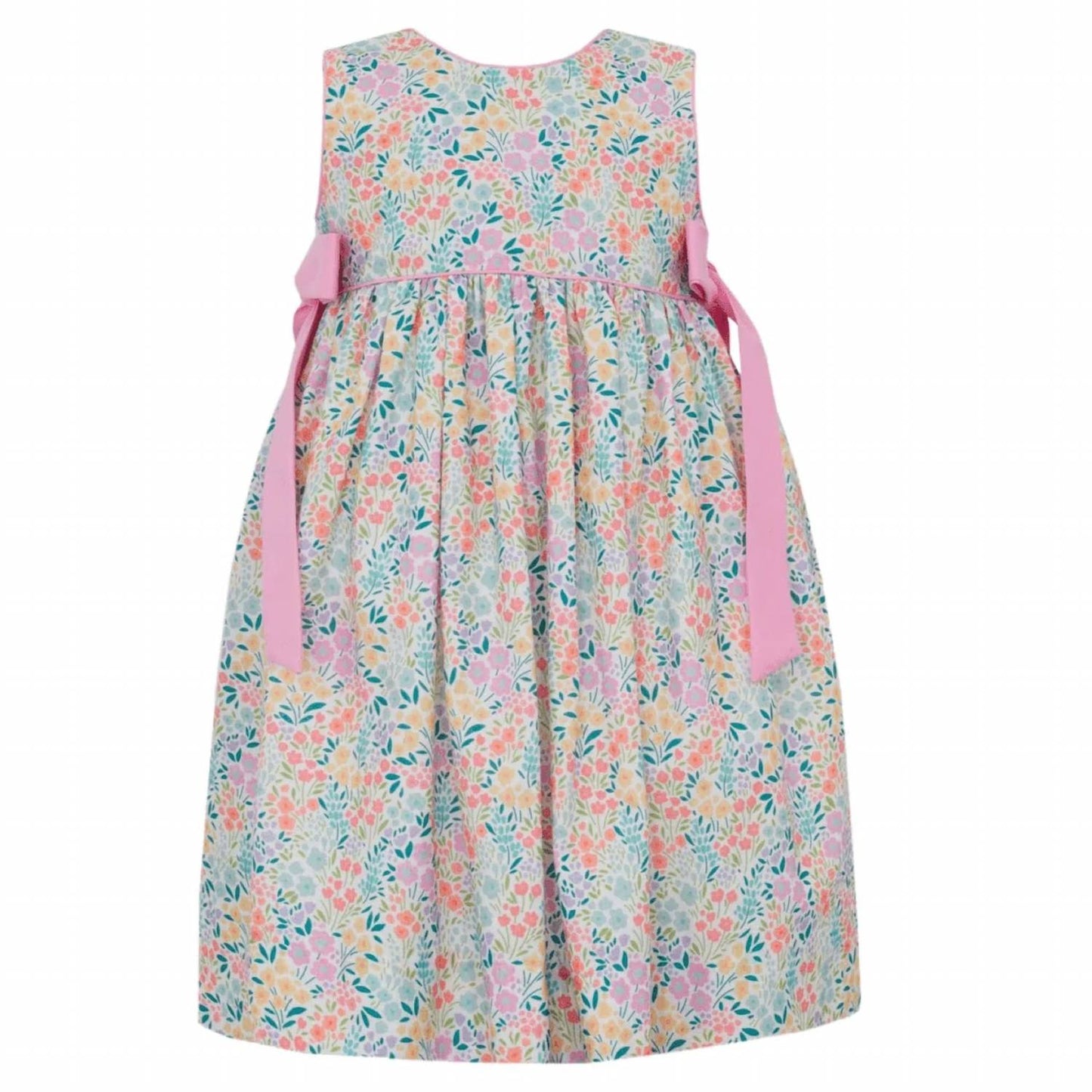 Girls English Garden Sleeveless Dress With Bows