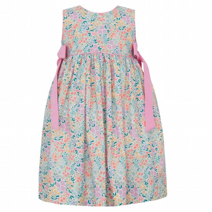 Girls English Garden Sleeveless Dress With Bows
