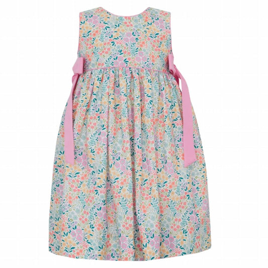 Girls English Garden Sleeveless Dress With Bows