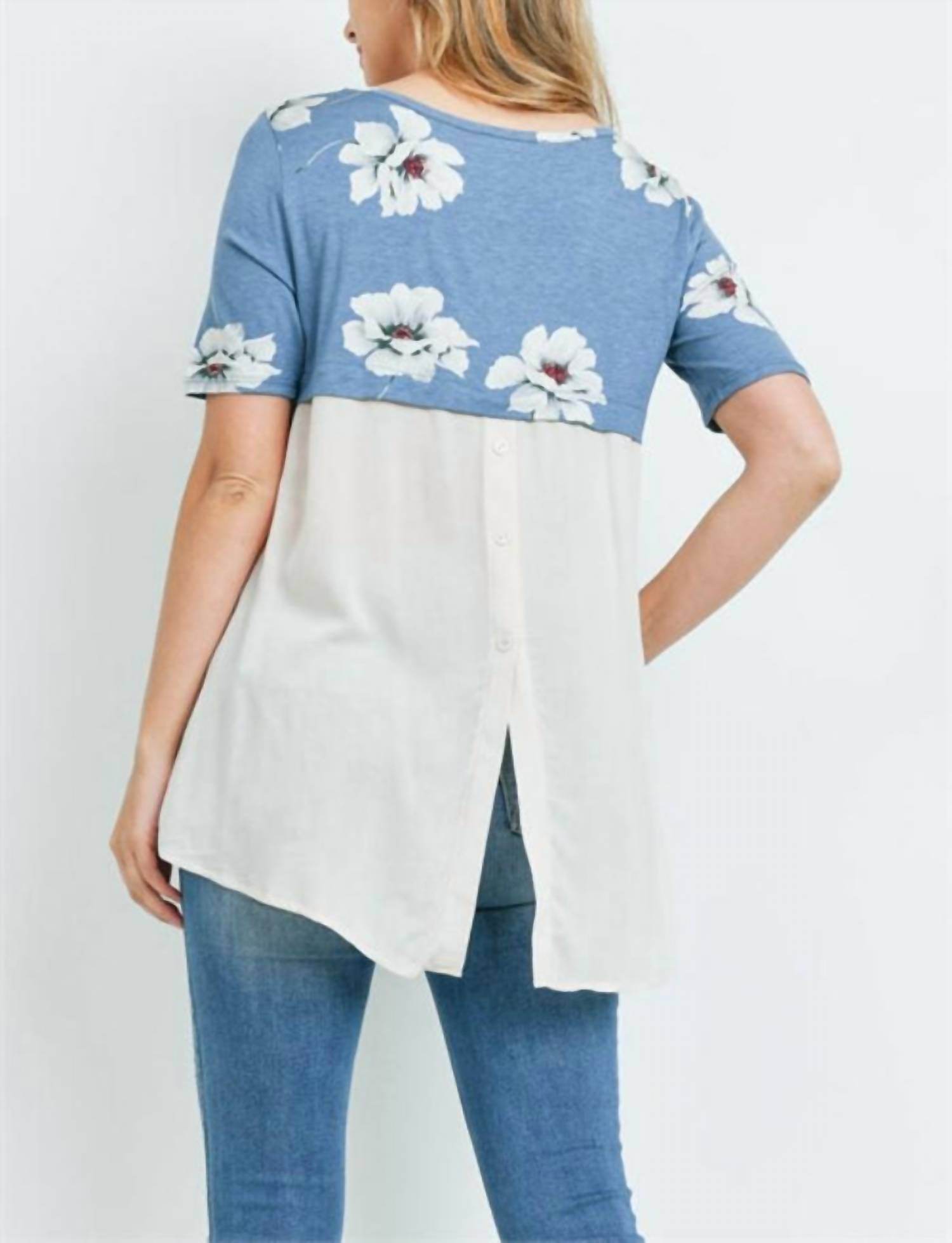 Potter's Pot - Floral Button Back Blouse - Rack Hunt -