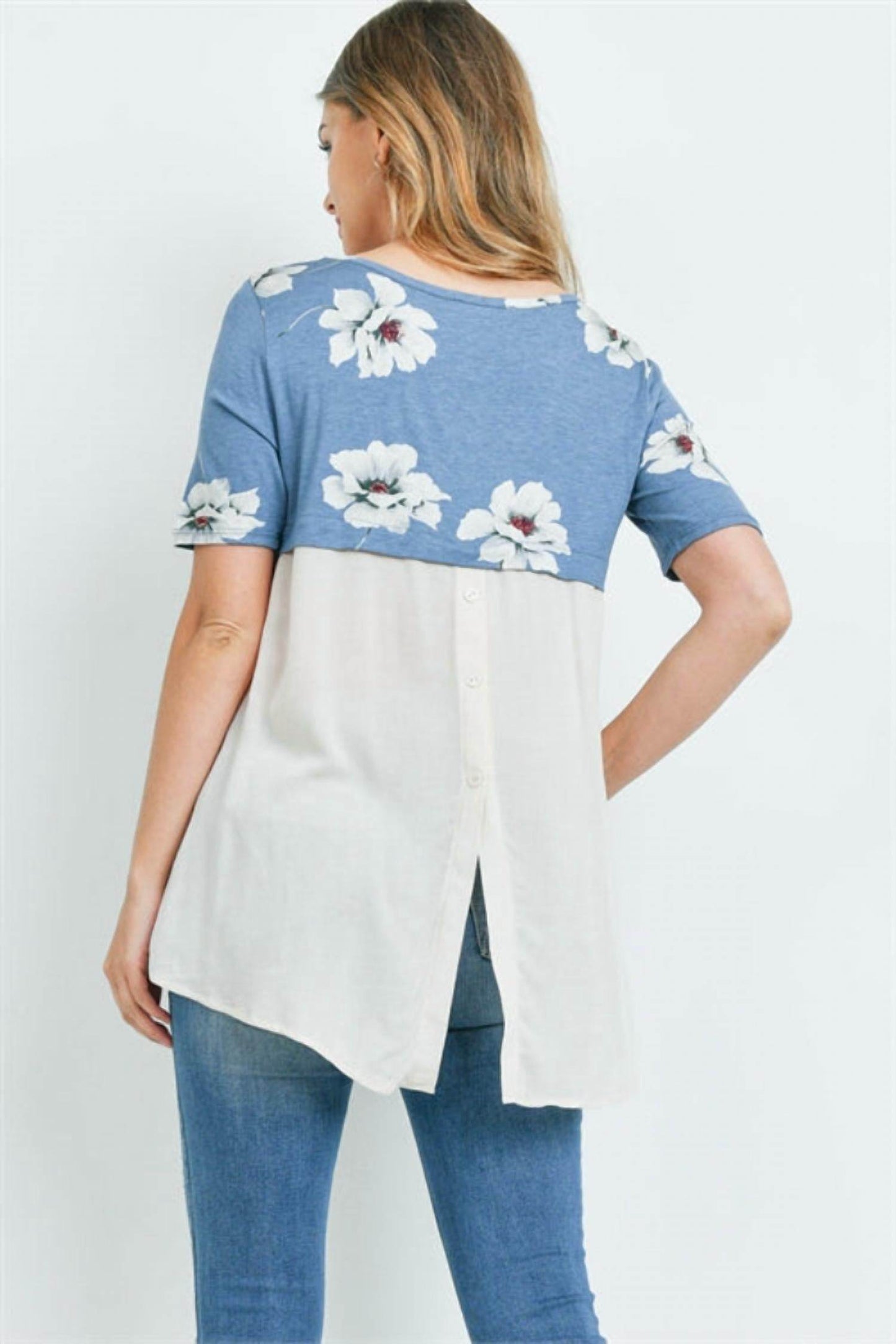 Potter's Pot - Floral Button Back Blouse - Rack Hunt -
