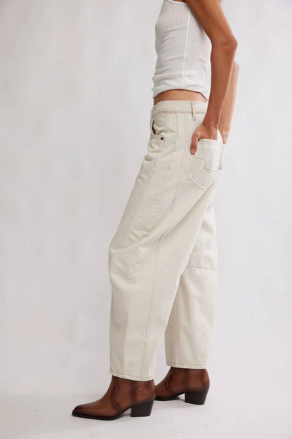 Good Luck Mid Rise Barrel Jeans
