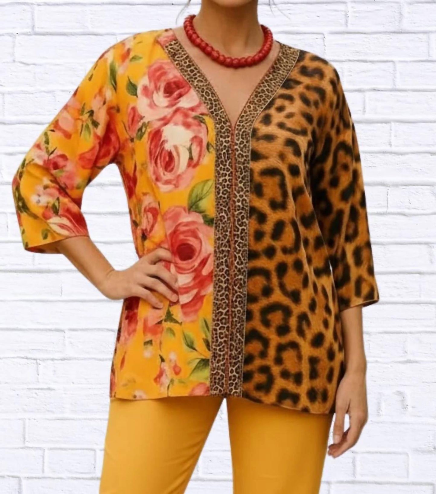 Chiffon Animal Floral Blouse