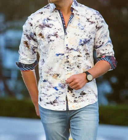 Magnani Long Sleeve Button-up Shirt