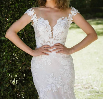 Lace Fit And Flare Wedding Dress