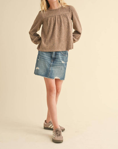 Girl's Crew Neck Babydoll Sweater