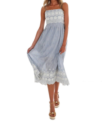 Coastal Daydream Lace Midi Dress