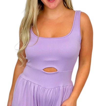 Sleeveless Cutout Padded Romper