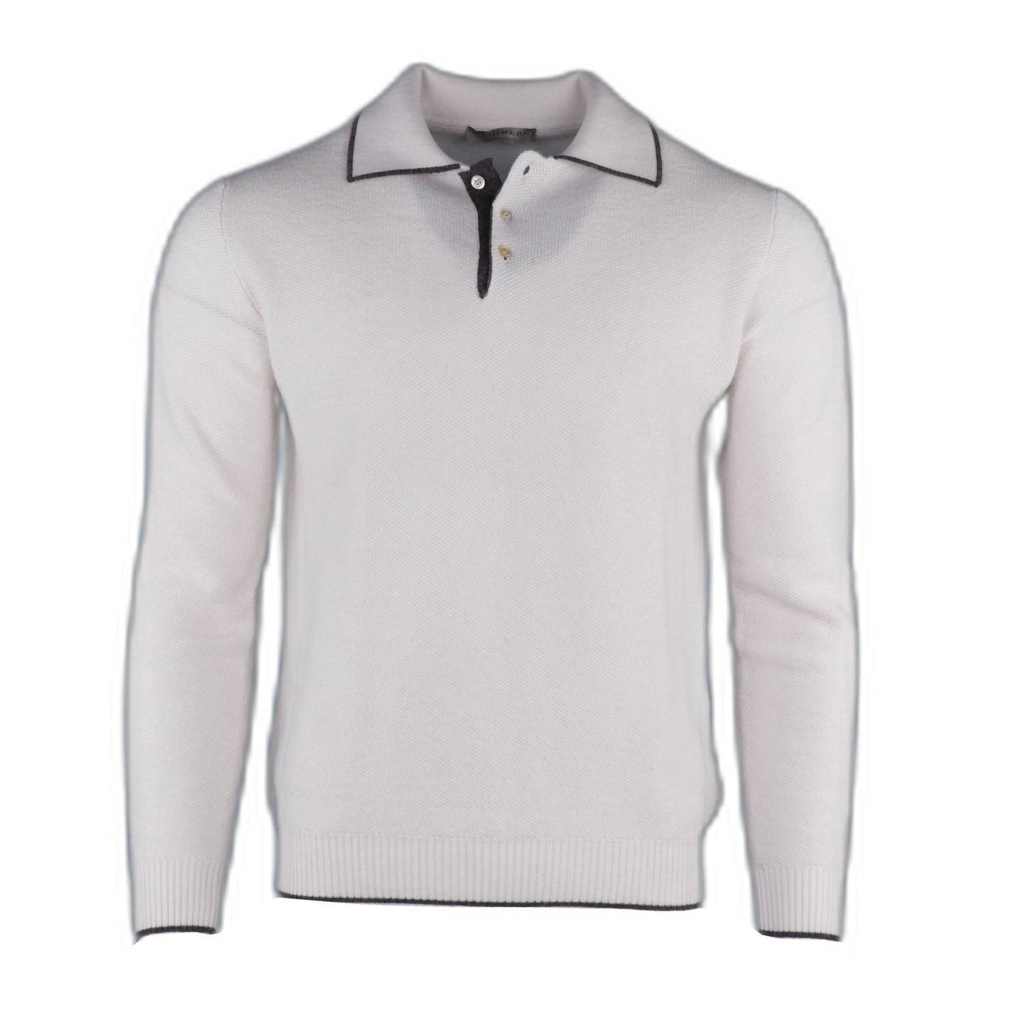 Pashmere - Men's Knitted Cashmere Long Sleeve Polo - Rack Hunt -