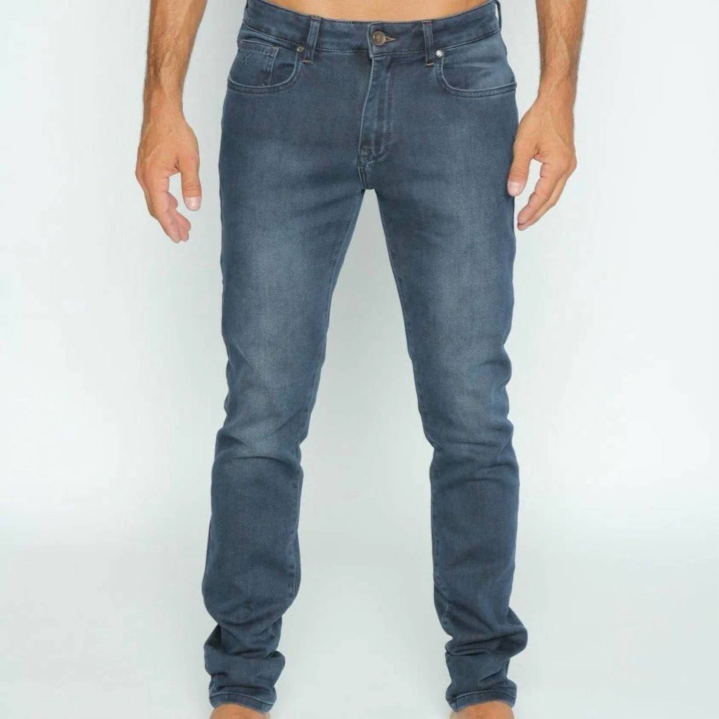 Slim Fit Stretch Faded Denim Jeans