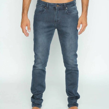 Slim Fit Stretch Faded Denim Jeans
