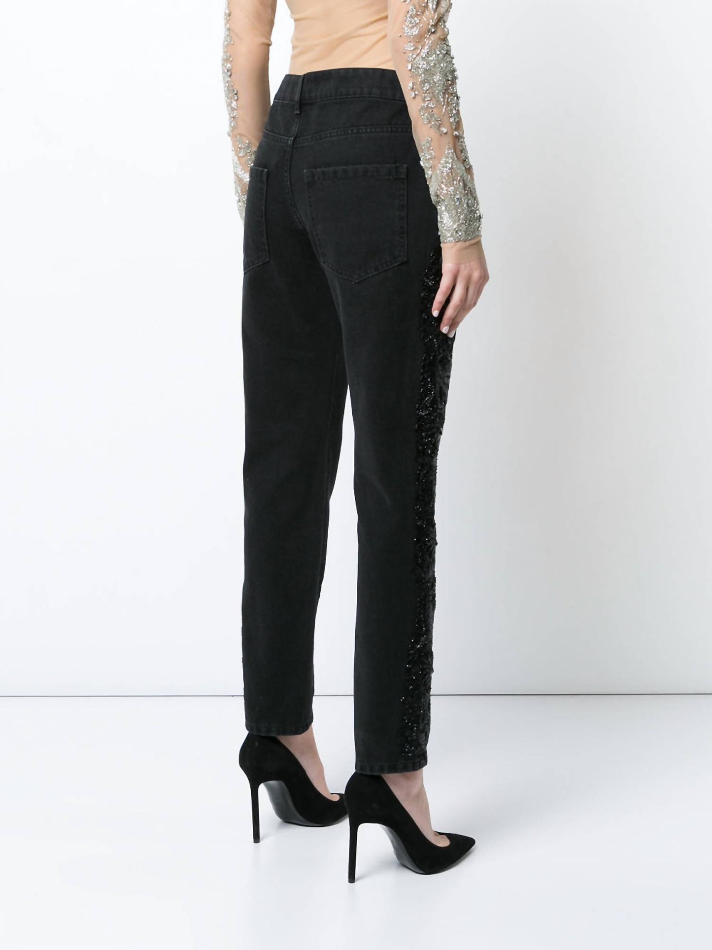 Beaded Boyfriend Jean