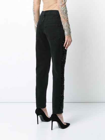 Beaded Boyfriend Jean