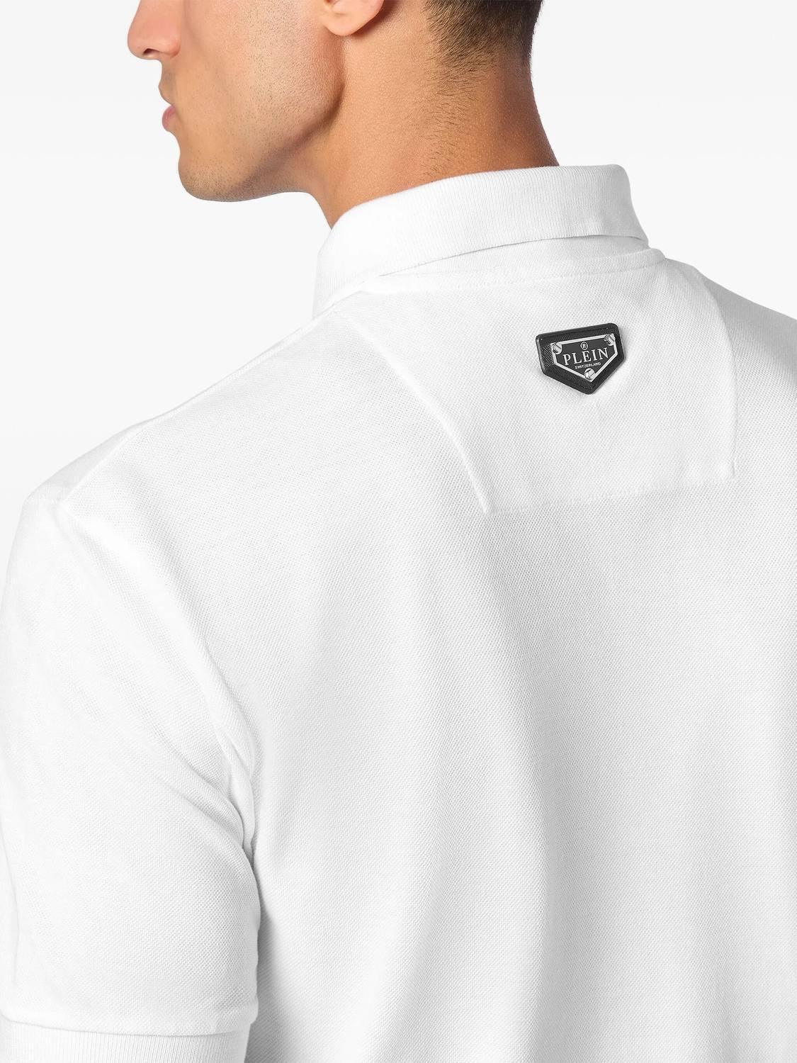 PHILIPP PLEIN - Embroidered Skull Bones Graphic Polo Shirt - Rack Hunt