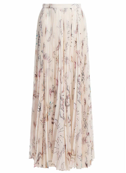 Sif Printed Tatoo Pleated Skirt