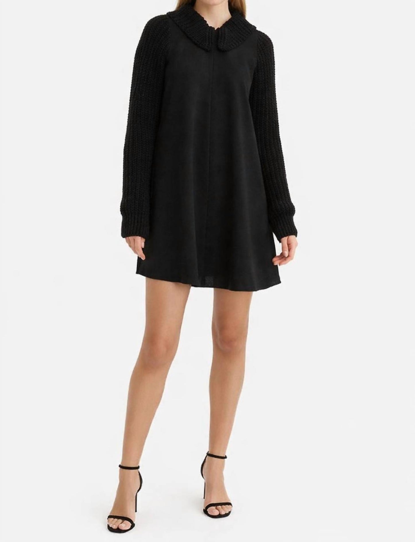 Peter Pan Collared Knit Dress
