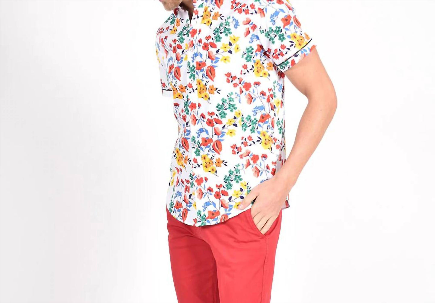 Swiss Spring Flower Short Sleeve Shirt