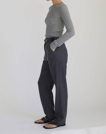 Women's Cropped Fitted Long Sleeve Top
