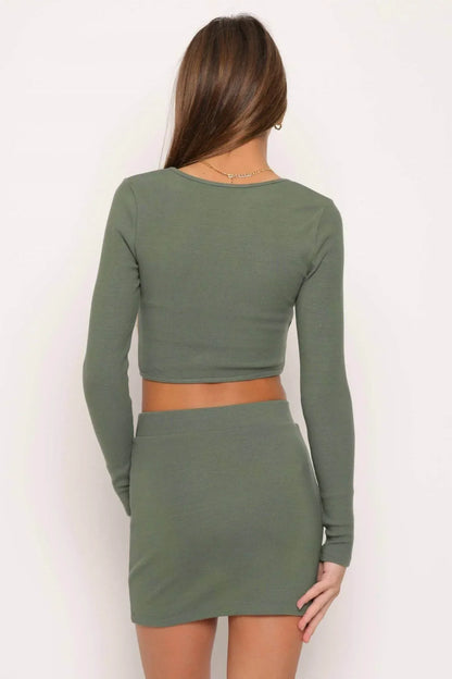 Kaveah - Girls' Long Sleeve Ribbed Corset Top - Rack Hunt