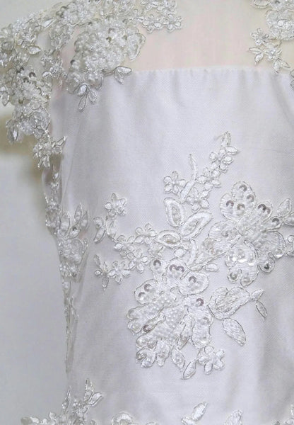 Christie Helene - Girl's Silk With Lace Overlay Bodice Dress - Rack Hunt