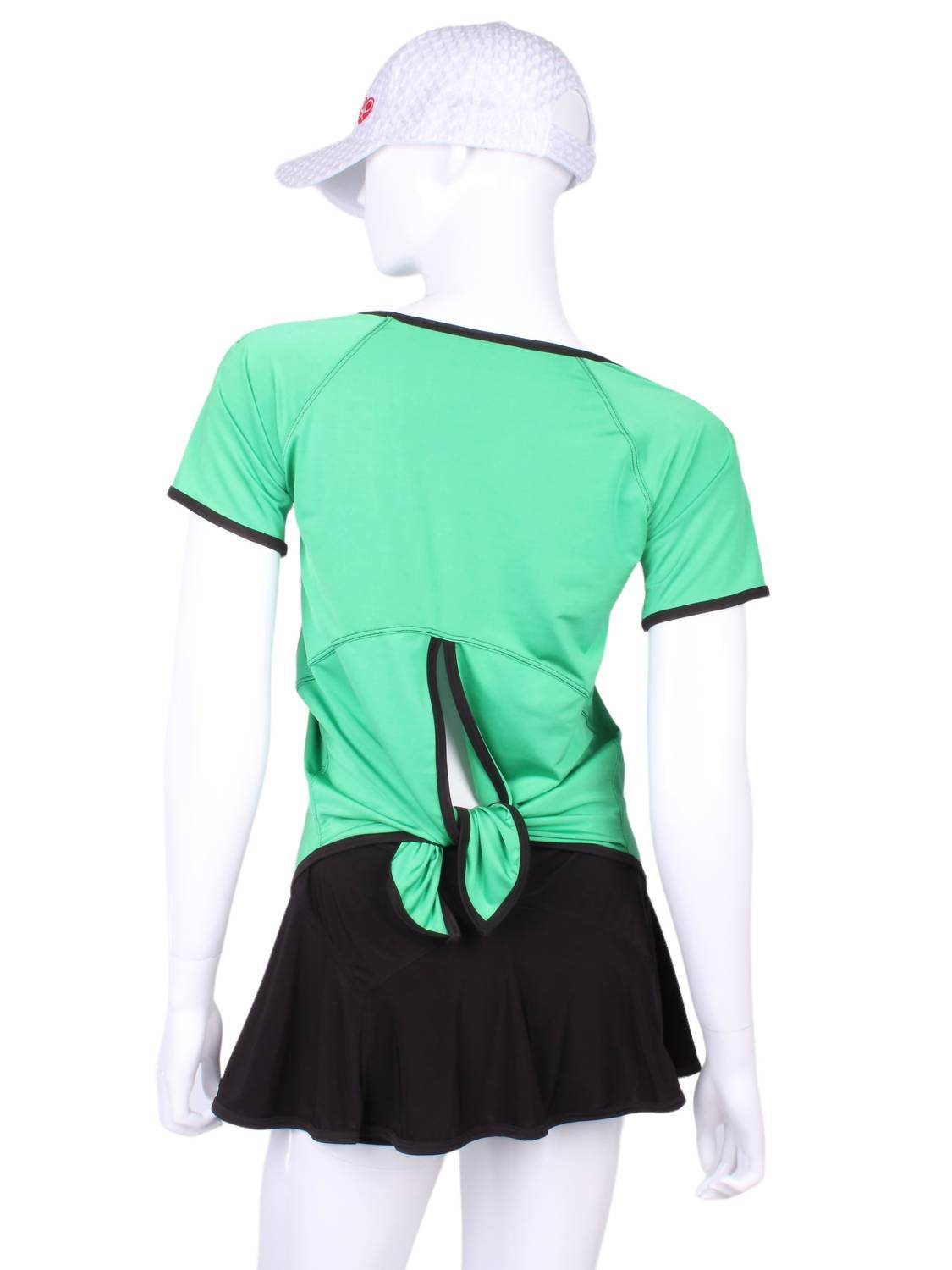 Love Love Tennis - Women's Tie Back Short Sleeve Tennis Tee - Rack Hunt -