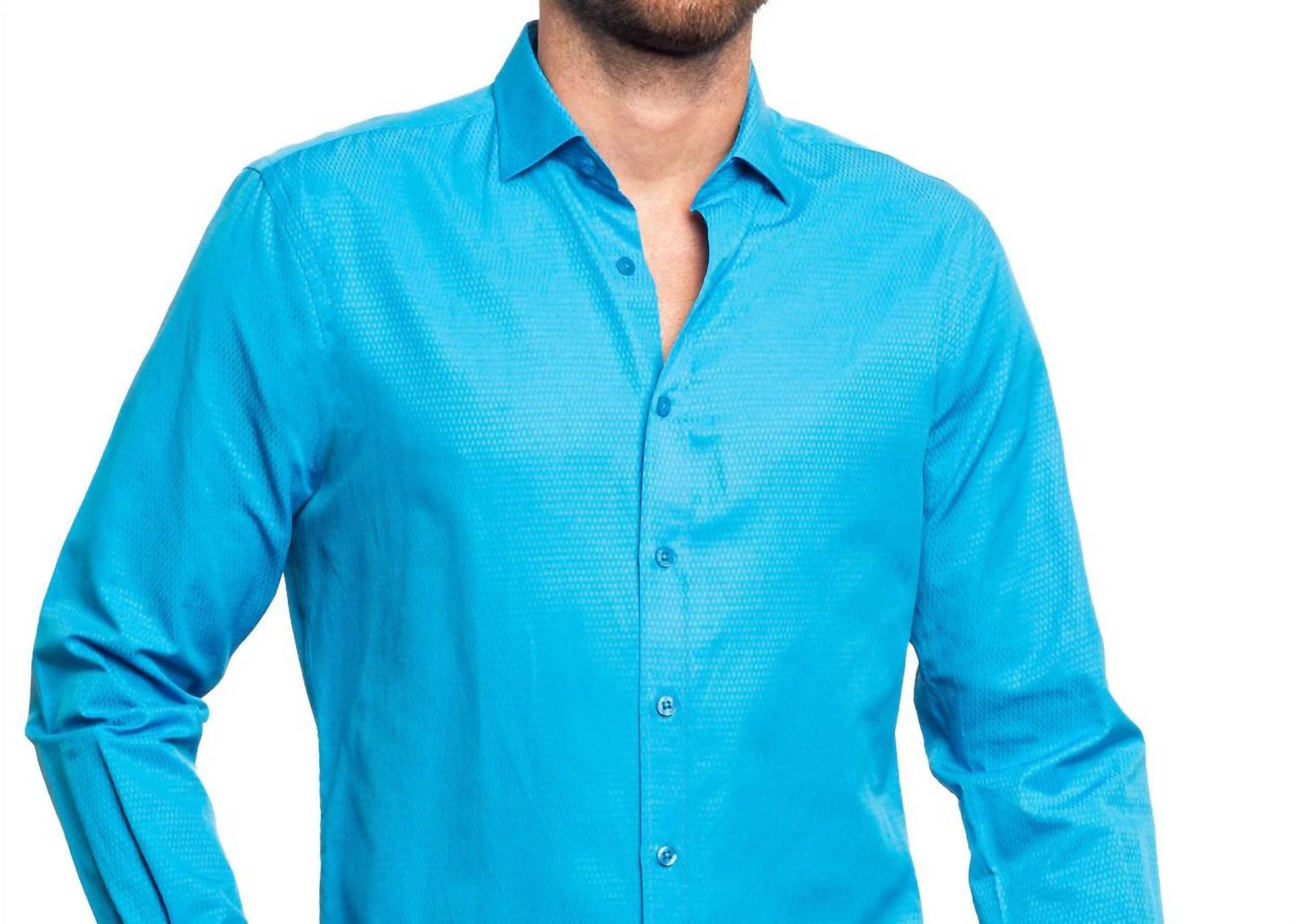 Men's Jacquard Button Down Shirt