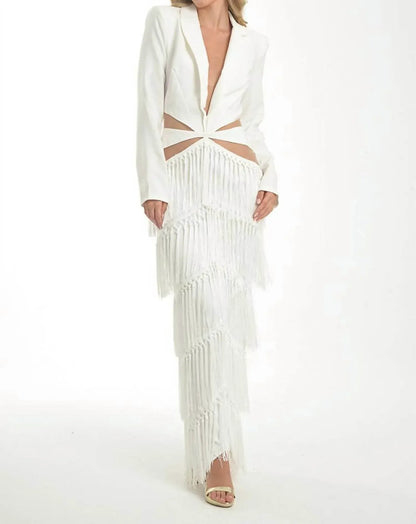 Steffany Milano - Fringe Fantasy Blazer Dress - Rack Hunt