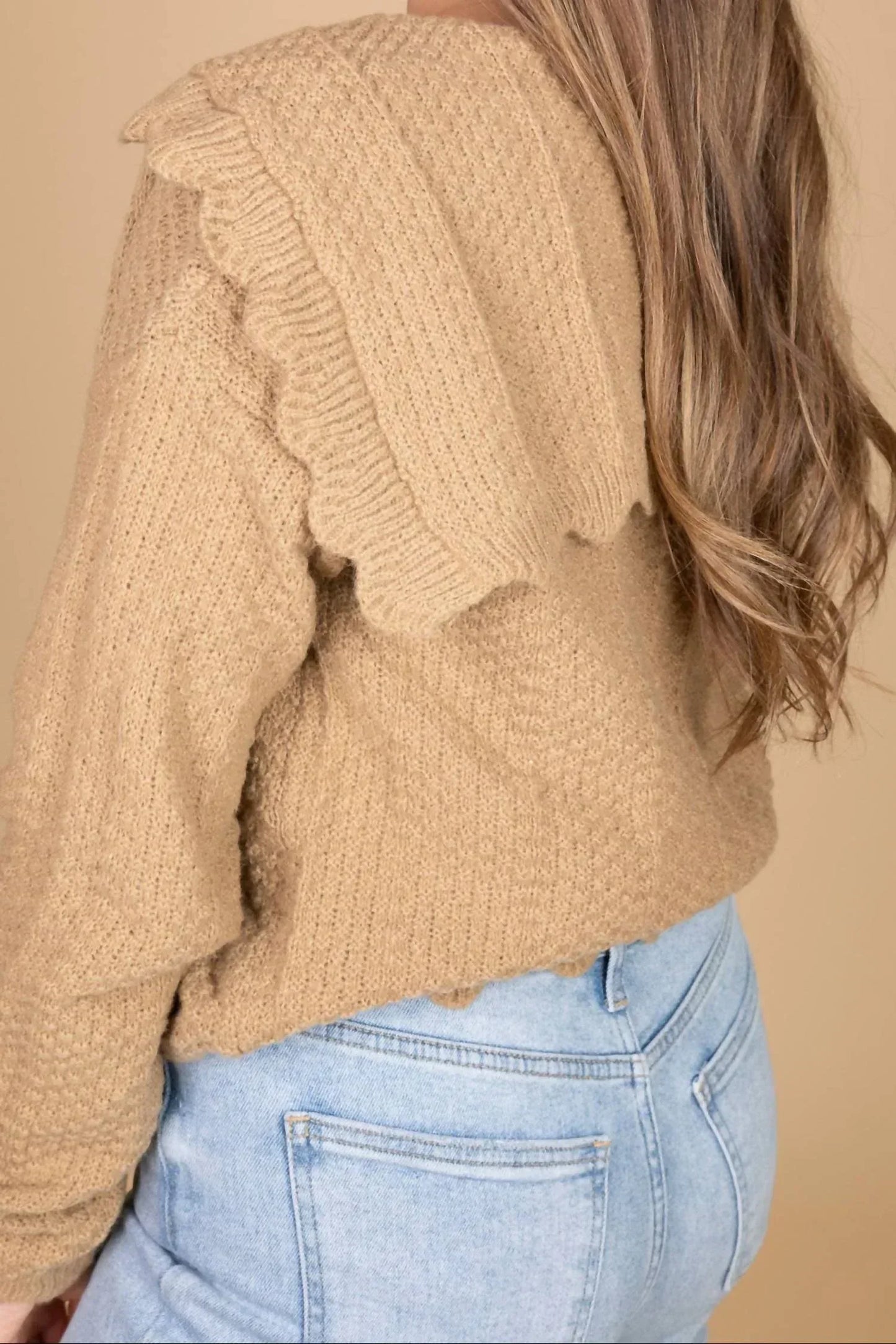 LUCCE - Anna Scalloped Knit Cardigan - Rack Hunt