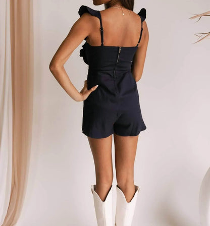 Love You Bunches - Tianna Sleeveless Denim Romper - Rack Hunt