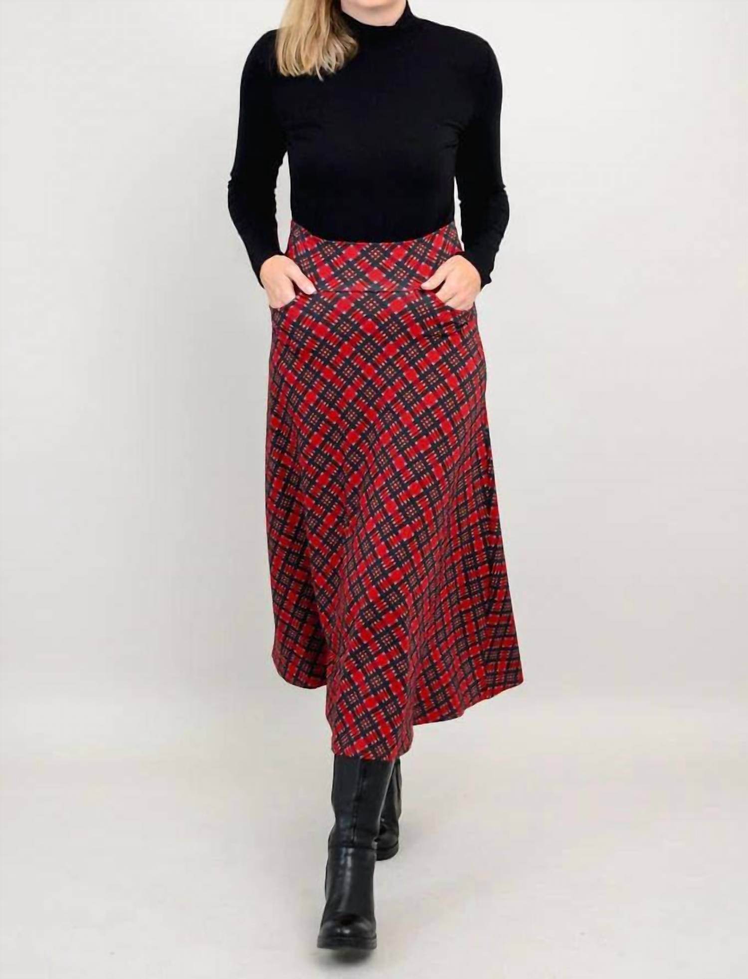 Blue Sky Papers - Long Plaid Skirt - Rack Hunt -