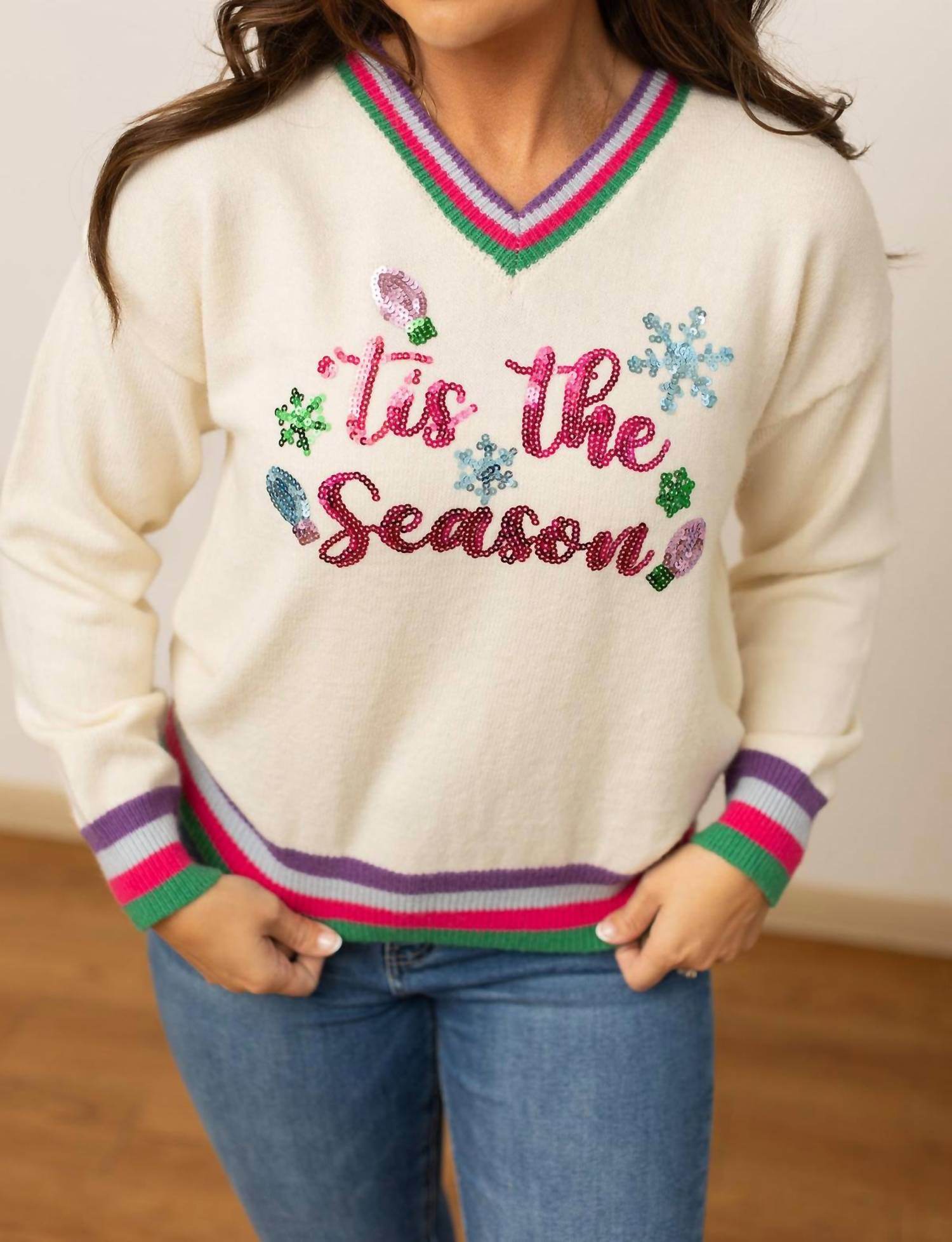 BABE - Tis The Season Sequin Sweater - Rack Hunt -