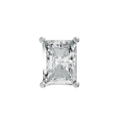 Women's Radiant Shape 4 Prong Push Back Studs