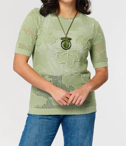 Saloos - Cotton Leaf Fishnet Jumper - Rack Hunt