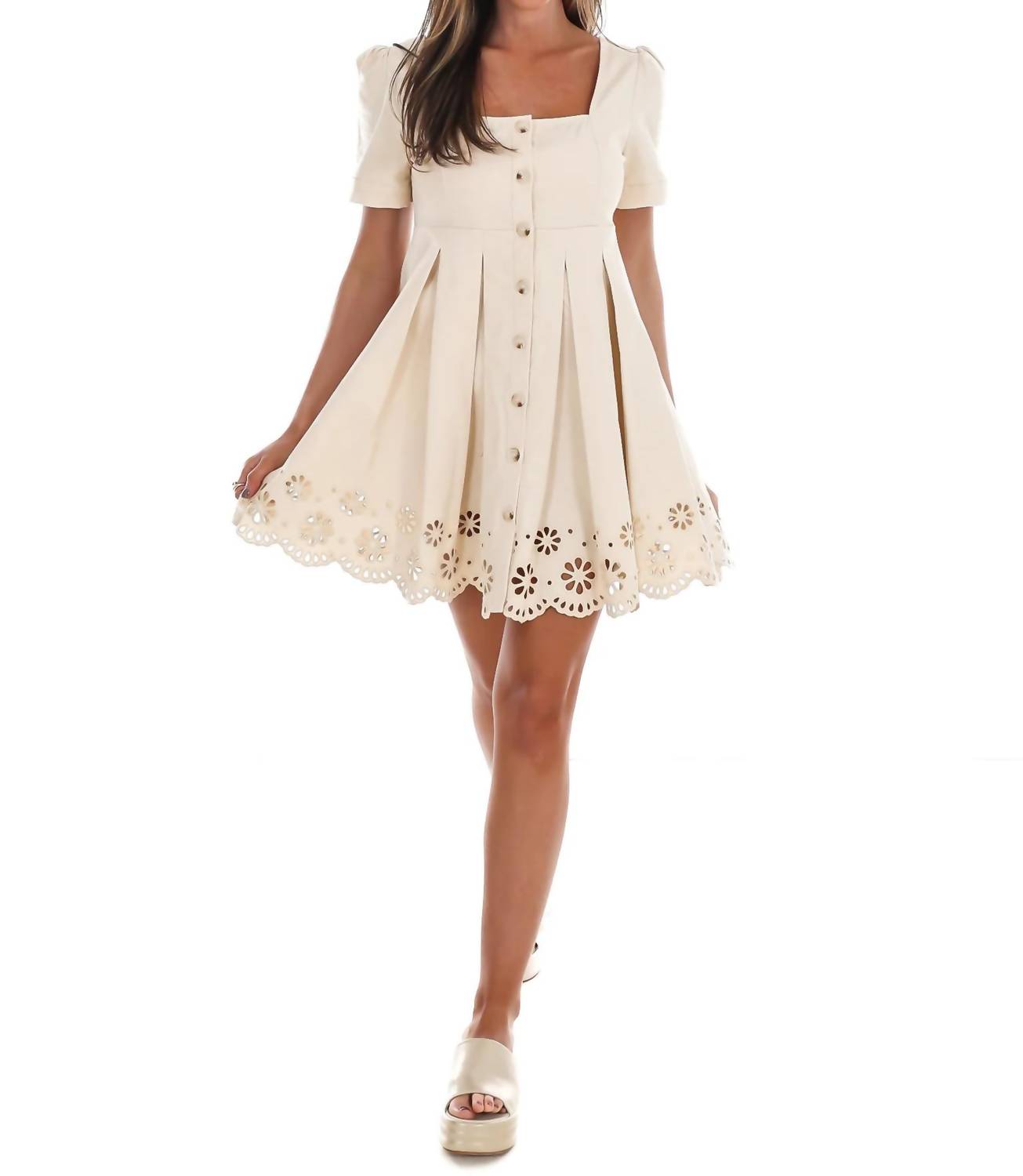 Women's Met Your Match Eyelet Mini Dress