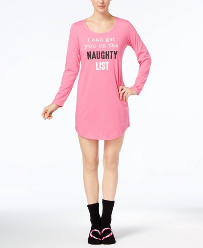 Women's Sleepwear Graphic Top And Socks Sleepshirt Set
