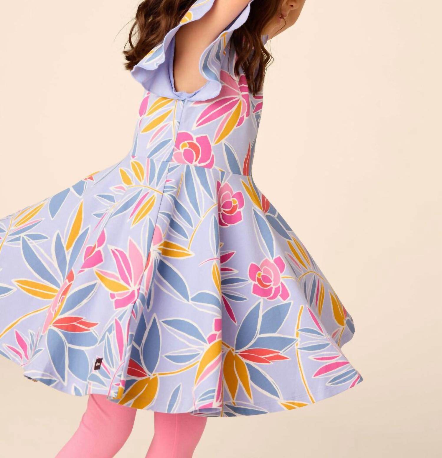 Tea Collection - Kids Girls Flutter Sleeve Twirl Dress - Rack Hunt -