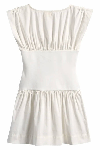 Girls Poplin Contrast Mini Dress