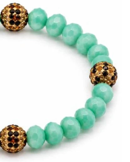 Women's Crystal Leopard Accent Stretch Bracelet