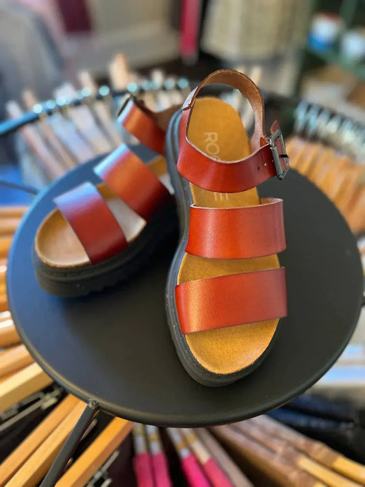 Roolee - Women's Martita Leather Platform Sandals - Rack Hunt
