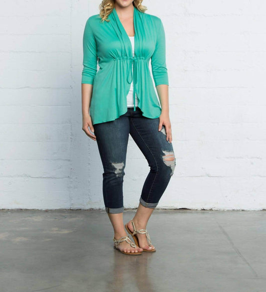 Kiyonna - 3/4 Sleeve Sunset Stroll Bellini Top - Rack Hunt -